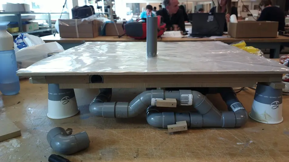 Plastic water and drain pipes prepared for installation