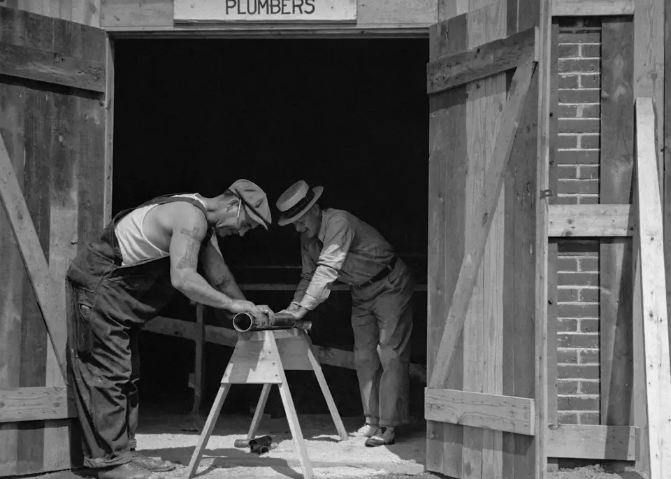 Rough-in plumbing during construction