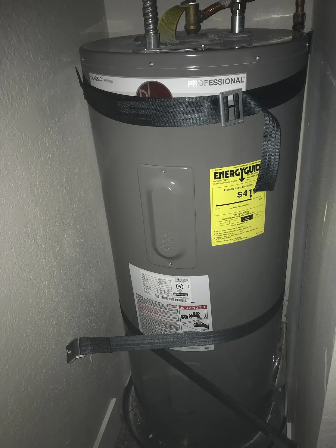 Residential water heater installation